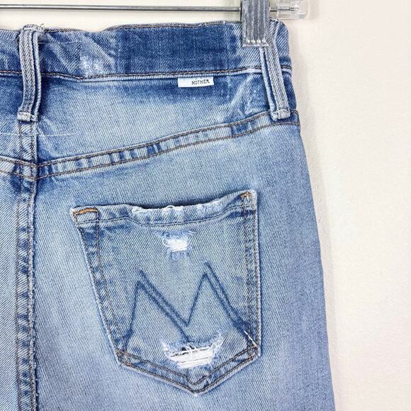 Mother Superior Distressed High Waisted High Rise Tomcat Jeans in The Confession - Picture 10 of 12